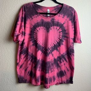 Heart Tie Dye Flowy Large